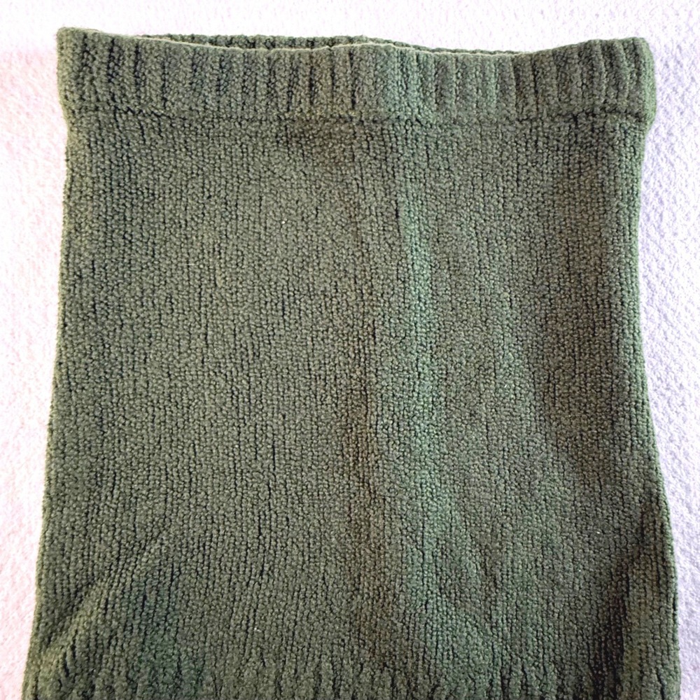 Anthropologie Knit Midi Skirt Womens Small Dark Green Wool Blend Flat White NWT